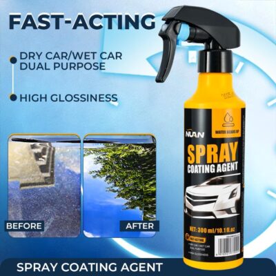 NUAN 300ml Car Coating Spray Kit, Nano Hydrophobic Ceramic Coating, Easy-to-Spray Auto Paint Protection, Includes Microfiber Cloth for Vehicle Shine & Protection - Image 7
