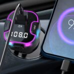 Bluetooth 5.3 Car Adapter, PD &QC3.0 Fast Charging FM Radio Transmitter for Car, Radio Bluetooth Receiver, Hands-Free Calling, U Disk & Colorful Light - Image 7