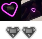 LED Atmosphere Light – Solar Car Lamp, Interior Accessory | Triangle Window Heart Shaped Design, Wiring Free Love Illumination for Night Driving, Romantic Mood Decoration, Stylish Vehicle - Image 4