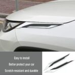 Car Accessories Fit For Toyota RAV4 2019 2020 2021 2022 2023 2024 2025 Front Head Light Lamp Eyelids Garnish Side Fender Cover Trim Chrome ABS 2 PCS - Image 2