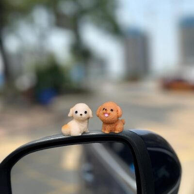 6 Pcs Mini Dog Dashboard Decorations, Mini Resin Dogs for Cute Car Accessories Interior, Rearview Mirror Ornaments Funny Gifts for Women Girl - Image 4