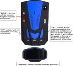 Car Radar Detector 360° GPS Speed Police Safe 16 Band Voice Alert,1080P HD Auto Focus Webcam with Microphone (Blue) - Image 2