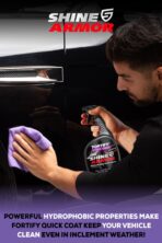 Car Wax Spray and Ceramic Coating for Cars - 3 in 1 Waterless Car Wash and Detailing - Quick Effect Coating Agent for Car - High Gloss Car Coating Spray, Shiny Car Stuff by Shine Armor - 24FlOz - Image 5