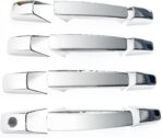 Chrome Door Handle Covers Trim Compatible with Chevrolet Silverado Tahoe Suburban Avalanche 2007-2013 GMC Yukon Sierra 2007-2014 Escalade 2007-2014 for 4 Doors Without Passenger Keyhole - Image 9