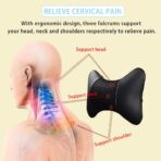 Car Neck Pillows Both Side Pu Leather 2 Pack Car Headrest Pillow for Most Cars Driving Seat Breathable Automotive Neck Support Adjustable Cute Auto Neck Pillow Neck Shoulder Pain Relief for Travel - Image 3