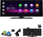 [11" Fully Laminated 60fps Touchscreen] -Accfly Wireless car Play Screen for Apple carplay &Android Auto, OTA Updates -HD Front Dashcam & Backup Camera, Car Stereo Radio/GPS Navigation/BT Audio