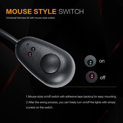 Auxbeam LED Light Bar Wiring Harness, 8.2 FT 12V 40Amp Fuse Relay ON/Off Switch for LED Off-Road Driving Light Fog Light Work Light (1 Lead 2.5 Meter Universal) - Image 4