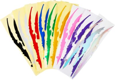 YGMONER Claw Mark Car Decals, 16 Inch Car Headlight Stickers, Monster Claw Scratch Sticker for Dodge Challenger Charger, Pack of 2 (Pink) - Image 8