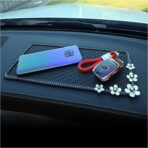 Bling Daisy Car Dashboard Anti-Slip Mat, Rhinestone Auto Dash Phone Hold Sticky Pad, 10.4'' × 5.9'' Vehicle Strong Gripping Mat for Keychain, Sun Glass and Electronic Device (Diamond/Daisy) - Image 4