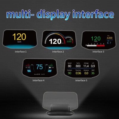 Car HUD, Head Up Display, OBD2 Gauge Display, C1 OBD2 and GPS LED OBD Car HUD Head up Display Speedometer Projector System Diagnostic Tool - Image 2