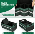 Car Trunk Organizer, Car Storage Organizer, Collapsible Multi Compartment for Car, Suv, Sedan, Truck, 100L, Extra Larger (Green, 50L) - Image 6
