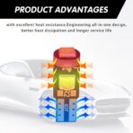 74 Led Bulb Dash Lights Super Bright, T5 37 74 LED Bulb with Twist Lock Socket PC74 PC37, Dashboard Lights, Instrument Cluster Bulbs Kits,Pack of 20 (Ice Blue) - Image 5