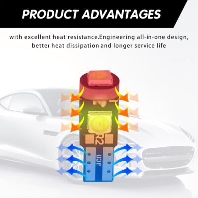 74 Led Bulb Dash Lights Super Bright, T5 37 74 LED Bulb with Twist Lock Socket PC74 PC37, Dashboard Lights, Instrument Cluster Bulbs Kits,Pack of 20 (Ice Blue) - Image 5