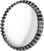 Speedway Motors Snap-On Moon Cap Wheel Cover, Premium Aluminum Construction with Natural Spun Finish, 14 Inch Wheel Cover, Snap-On Rings for Easy Installation, Sold Individually - Image 2