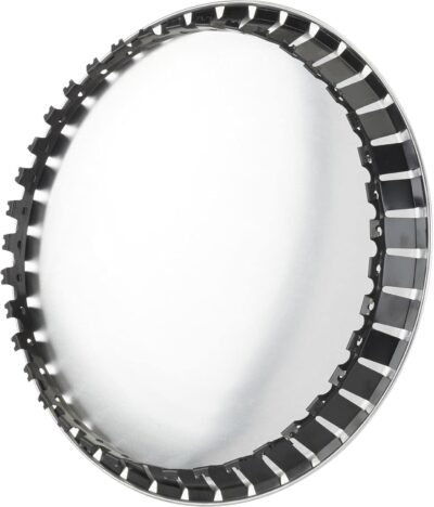 Speedway Motors Snap-On Moon Cap Wheel Cover, Premium Aluminum Construction with Natural Spun Finish, 14 Inch Wheel Cover, Snap-On Rings for Easy Installation, Sold Individually - Image 2