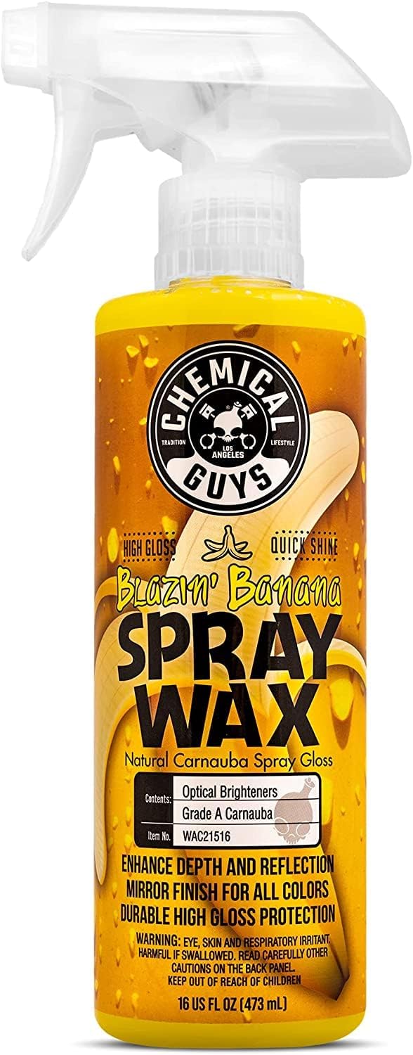 61cAm5MtsL._AC_SL1500_.jpg Chemical Guys Spray Wax Blazin' Banana - Carnauba Car Wax Spray for High Gloss Shine and Protection, Safe for Cars, Trucks, SUVs, RVs, and More - 16 oz - Image 1
