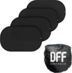 Car Window Sun Shade (4 Pack) - 20"x12" (50x30cm) Storage Pouch Included - Cling Sunshade for Car Side Windows - Sun, Glare & UV Rays Protection for Baby, Child - Easy Installation