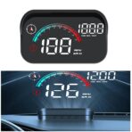 Windshield GPS Speedometer Head Up Display,HUD 3.5 Inches Digital GPS Speedometer Smart Gauge Overspeed,Compass, Mileage for Most Car Vehicles