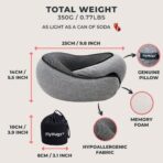 FlyHugz® Neck Travel Pillow | Memory Foam Neck Pillow for Comfort on Airplane | Compact and Ergonomic Design for Travel, Car Rides, and Home Use | Ideal for Adults and Kids - Image 5