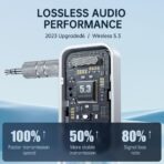 Premium Pro Bluetooth 5.3 Transmitter Receiver,2-in-1 Wireless Transmitter for TV/Headphones,Gym,Bluetooth Receiver for Car/Home Stereo - Image 4