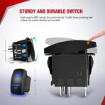 Nilight - 10019W LED Light Bar Wiring Harness Kit 12AWG Heavy Duty 12V 5Pin Rocker Switch Laser On off Waterproof Switch Power Relay Blade Fuse-1 Lead,2 Years Warranty - Image 3