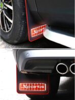 4 Pcs Reflective Soft Rubber Splash Guards - Universal Vehicle Mud Flaps - Sports Car Safety Warning - Image 2