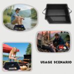 Vesul Under Seat Storage Compatible with 2019-2026 Dodge Ram 1500 Crew Cab Heavy-Duty Truck Under Back Seat Organizer Box with Detachable Portable Organizer Black - Image 8