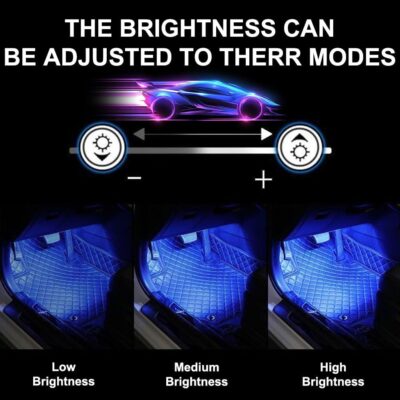 4Pcs LED Interior Car Lights Wireless with Remote, Portable USB Rechargeable Car Interior Led Night Light for Car Decor - Image 6