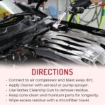 HI-TECH Vortex II Air Cleaning Gun – Pro Auto Detailing Tool for Deep Cleaning Interiors & Exteriors – Uses Air Compressor – Blasts Dust, Dirt & Grime Fast - Image 5