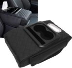 Car Center Console Armrest Pillow, PU Leather Memory Foam, 13.4in x 8.3in x 3in - Comfortable Driving, Non Slip Design, Fits SUVs Trucks Cars - Image 5