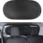 Car Rear Window Sun Shade, 39.76"×19.88" Folding Automotive Windshield Sun Shade with Suction Cup, Universal Rear Facing Car Seats Sunlight Shield Blocker Mesh Cover for Baby Kid Pet