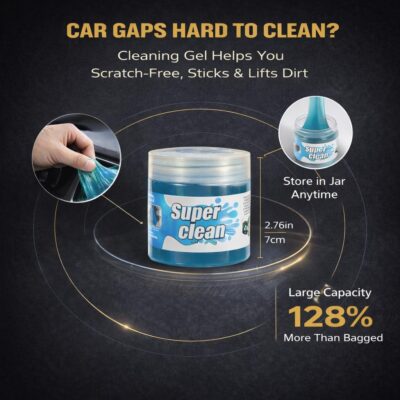 10-Piece Car Interior Cleaning Kit - 3 Natural Boar Hair Brushes, 3-in-1 AC Vent Brush, 160g Non-Toxic Gel, Microfiber Duster, 100ml Food-Grade Spray Bottle | Multi-Scenario for Auto - Image 6