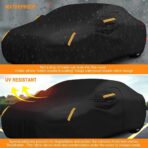 NEVERLAND Sedan Car Cover Waterproof Heavy Duty All Weather Protection Snow Anti-UV Windproof Outdoor Full Car Cover Fit for Automobiles BMW/Mercedes-Benz/Honda（for Car Size:183''L x 70''W x 59''H） - Image 8