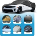Waterproof Car Cover Compatible for Chevy Camaro 2010-2024 All Weather 6 Layers Full Car Cover with Storage Bag - Image 2