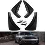 KIWI MASTER Mud Flaps Splash Guards for 2015-2023 Dodge Challenger Accessories Replace OEM # 82214141 82214142 Front & Rear Fender Flaps Heavy Duty Molded