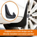 4PCS Car Mud Flaps, Black Mud Flaps Splash Guards, Front Rear Mud Flaps Splash Guards, No Drilling Mudguards Fenders Car Exterior Accessories Universal for Most Cars, Sedan Vehicle - Image 5