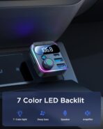 JOYROOM Bluetooth 5.4 Car Adapter FM Transmitter 81W Bluetooth Cigarette Lighter Adapter [PD45W&QC36W] Fast Charging Dual Mics HiFi Bass LED Display Wireless Radio Hands-Free Calling Support USB Drive - Image 7