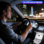 4PCS Car Interior USB LED Light, Portable Plug-in Bright Vehicle Atmosphere Decor Lamp, Small Automotive Inside Decoration Ambient Night Light Kit, Universal for SUV Van Truck (White) - Image 6