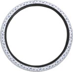 Dujiea Floral Pattern Elastic Stretch Steering Wheel Cover, Anti-Slip and Durable Car Steering Wheel Accessories for Women Men, 15 Inch Universal Fit Car, Truck, SUV - Image 2