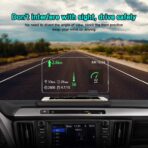 Car GPS Mobile Head Up Display Holder with HD Image Reflection for HUD, Smartphone, iPhone, Samsung, Car Navigation (Up to 6 Inches) - Image 3