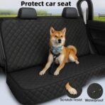 Waterproof Dog Car Seat Cover with Belt for Back Seat - Washable Pet Protector Accessories for Cars, Trucks, SUVs, and Bench Seats - Auto Backseat Hammock for Small & Large Dogs - Image 2
