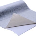 Aluminized Heat Shield Thermal Barrier Adhesive Backed Heat Blanket (12'' X 24'')