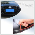 Front Grill Cover Trim,MUXEE For Nissan Altima 2019 2020 2021 2022，3PCS Grille Chrome Delete Vinyl Overlay Trim Accessories -Bright Black - Image 7