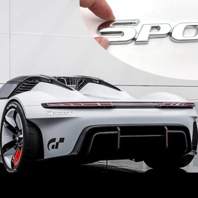 2PCS 3D Metal Sport Emblem for Car, Premium Decals Emblem, Trunk Fender 3D Sticker Modification (Silver) - Image 7