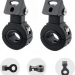 Motorcycle Spotlight Bracket, Light Bar Mounts for Driving Fog Lights, 360 Degree Adjustment Tube Clamp Mounting Bracket Fit 0.7"-1.25" ATV UTV Roll Bar (2 Pcs)