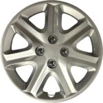 Upgrade Your Auto Set of Four 15' Silver Hubcap Wheel Covers for Honda Civic 2003-2005 (Push-on)
