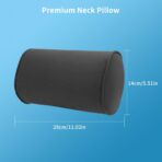 Car Headrest Pillow for Driving - Luxury Leather 100% Memory Foam, Ergonomic Neck Support - Universal Fit Head Rest Travel Pillow for Most Cars, Home & Office, Black, 2 Pack - Image 6