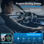 Bluetooth 5.3 Car Adapter FM Transmitter, 42W (PD30W & 12W) USB C Car Charger Wireless Radio Receiver, Hands-Free Calling MP3 Audio Player Cars Kit, Light Switch & Fast Charging & Deep Bass (Black) - Image 2