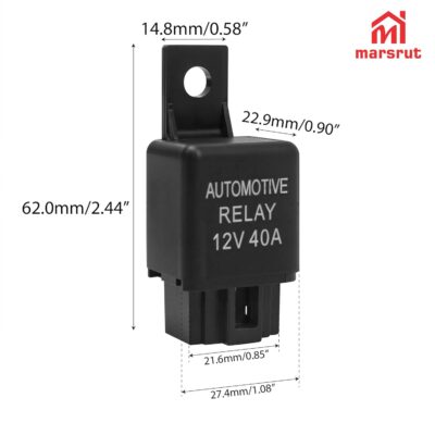 2Pcs 12V 40A Relay, Automotive 4 Pin Relays Fit for YL-388-S FLS821 Fog Driving Light, 12VDC 30A Universal Heavy Duty SPST Relay Replacement Kit for Air Fan Conditioner Starter Bar Wire Wiring Harness - Image 2