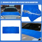 SECFOU Extra Large Absorbent Car Towel 160x60cm Thick Microfiber Car Drying Towel and Cleaning 400g Heavy-Duty - Image 3